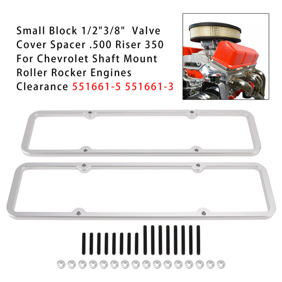 Small Block 1/2Inch3/8Inch Valve Cover Spacer 500 Riser 350 For Shaft Mount Roller