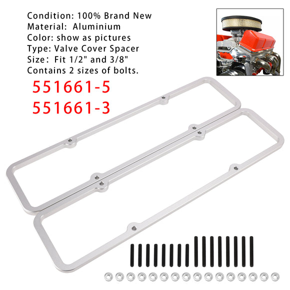 Small Block 1/2Inch3/8Inch Valve Cover Spacer 500 Riser 350 For Shaft Mount Roller