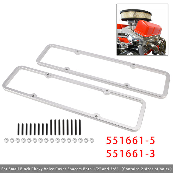 Small Block 1/2Inch3/8Inch Valve Cover Spacer 500 Riser 350 For Shaft Mount Roller