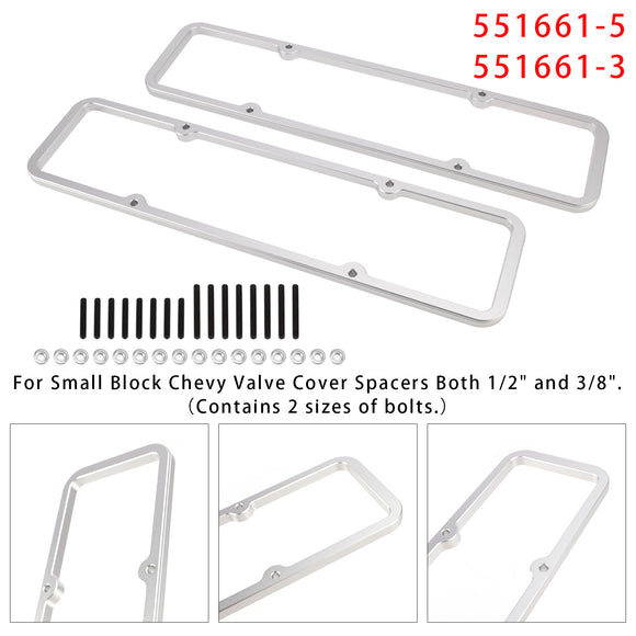 Small Block 1/2Inch3/8Inch Valve Cover Spacer 500 Riser 350 For Shaft Mount Roller