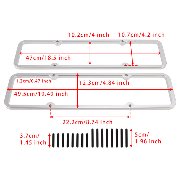 Small Block 1/2Inch3/8Inch Valve Cover Spacer 500 Riser 350 For Shaft Mount Roller