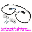Knock Sensor Relocation Brackets with Harness for LS 97-07 V8 Engines-2