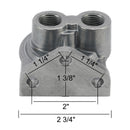 15708 Oil Filter Mount Kit 1/2 in NPT Female Ports 3/4-16 in Center Thread-7