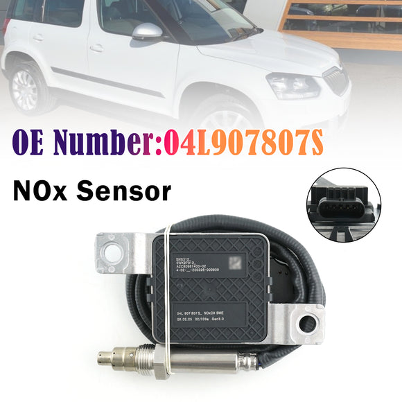 Nitrogen Oxide NOx Sensor 04L907807S 5WK97312 For SKODA YETI 2.0 TDI 2009-2017