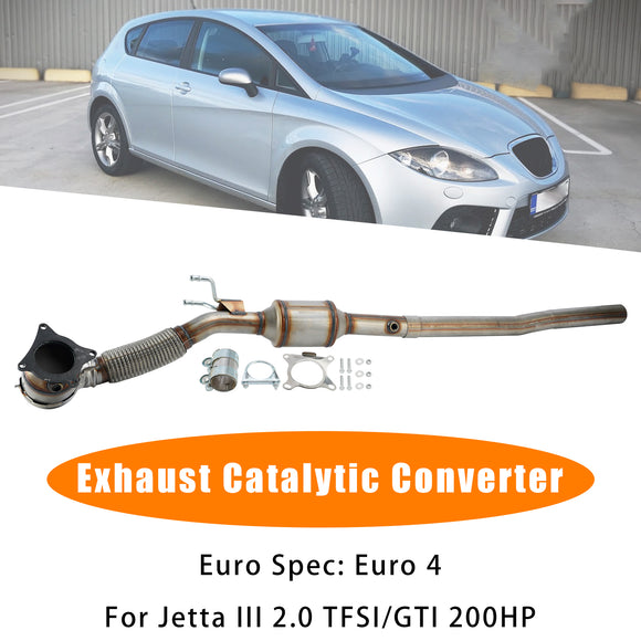 Exhaust Catalytic Converter For Audi A3 Seat Leon VW Golf V Jetta III 2.0