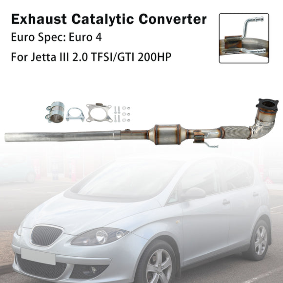 Exhaust Catalytic Converter For Audi A3 Seat Leon VW Golf V Jetta III 2.0