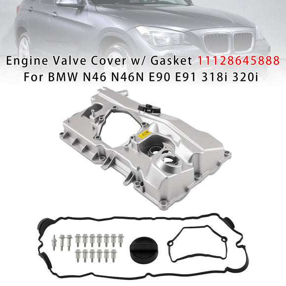 Engine Valve Cover W/ Gasket 11128645888 For BMW N46 N46N E90 E91 318i 320i