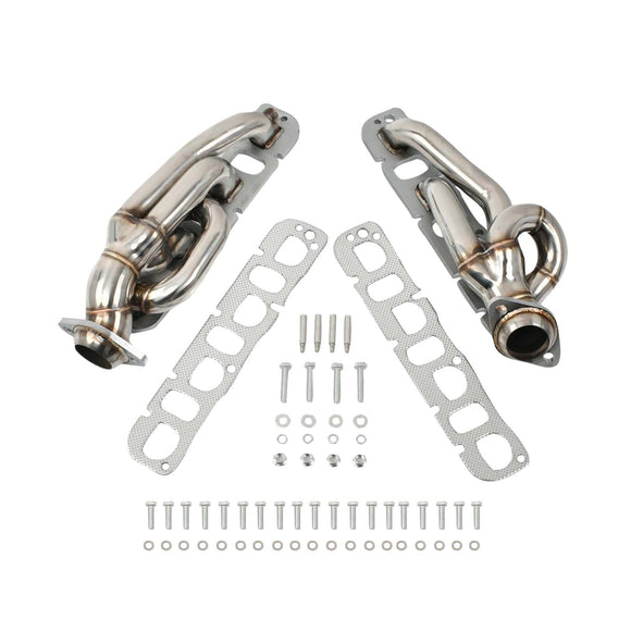 Steel Exhaust Manifold Header Fit Dodge Ram 1500 2009-2018 5.7L 1-5/8"