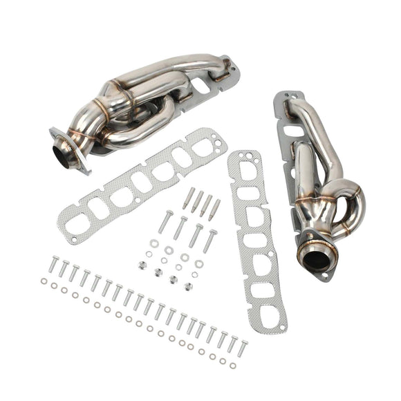 Steel Exhaust Manifold Header Fit Dodge Ram 1500 2009-2018 5.7L 1-5/8"