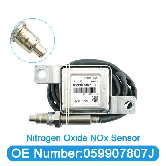 Nitrogen Oxide NOx Sensor 059907807J 5WK97229 For VW Touareg TDI V6 A4 S4 A5 S5