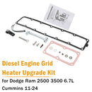 Diesel Engine Grid Heater Upgrade Kit for Dodge Ram 2500 3500 6.7L Cummins 11-24-8