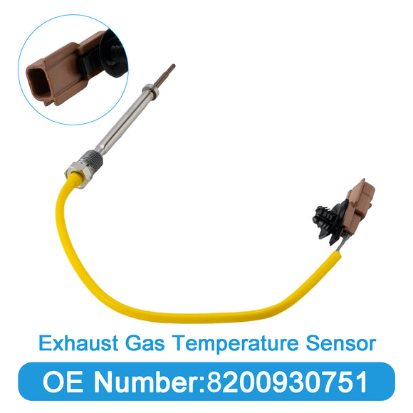 OPEL MOVANO B Bus X62 2.3 CDTI FWD JV 12.2010-74KW 101HP 2298cc Bus behind turbocharger Exhaust Gas Temperature Sensor 8200930751