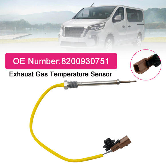 RENAULT MASTER III Bus JV 2.3 dCi 100 FWD JV0A, JV0B, JV0G, JV0H 02.2011-74KW 101HP 2298cc Bus behind turbocharger Exhaust Gas Temperature Sensor 8200930751