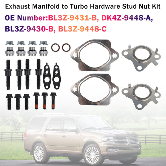 2015-2017 Lincoln Navigator 3.5L EcoBoost Exhaust Manifold to Turbo Hardware Stud Nut Kit