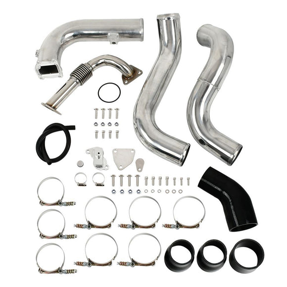 Diesel EGR Delete Kit & Hot Side Intercooler UP-Pipe for Nissan Titan 5.0L 16-19
