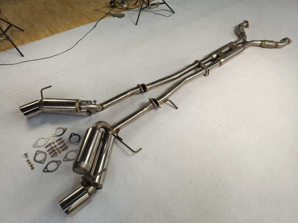 Système d'échappement Catback à embout de silencieux roulé de 4,5 pouces pour Infiniti G35 Coupé 2003-2007