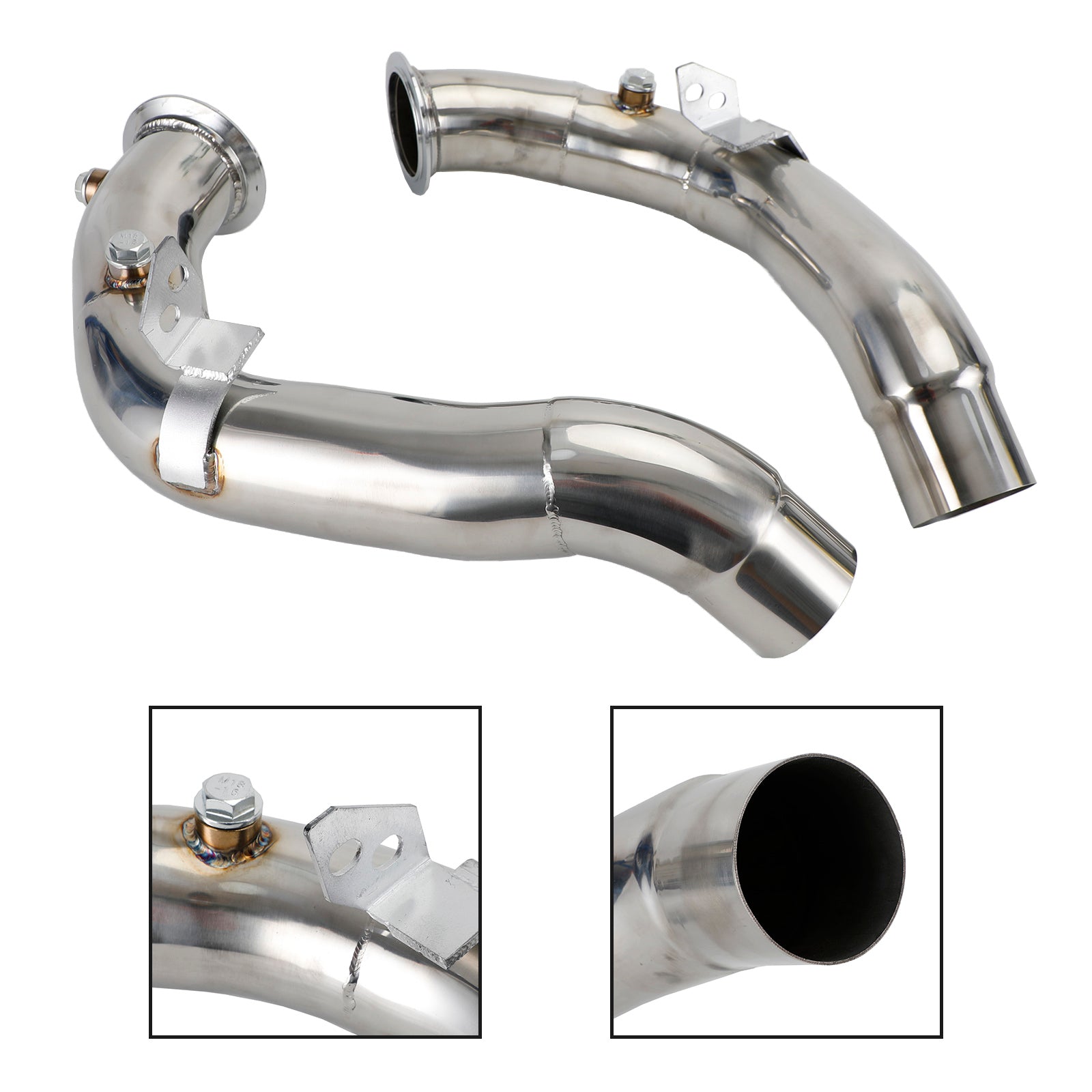 BMW 2011-2018 S63 F10/F12 M5 & M6 Stainless Steel 3" Exhaust Manifold Downpipes