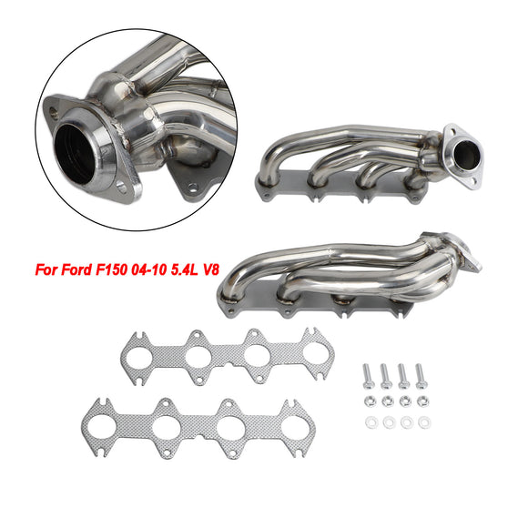 Ford 2004-2010 F150 5.4 V8 Stainless Exhaust Manifold Shorty Headers Performance