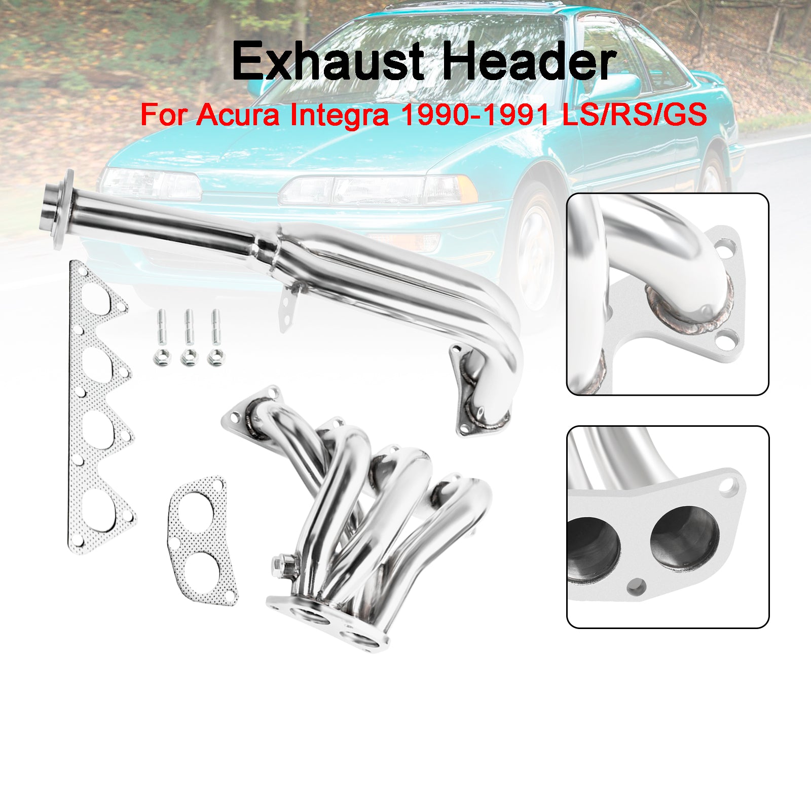 Exhaust Manifold Header Fit Acura Integra 1990-1991 LS/RS/GS