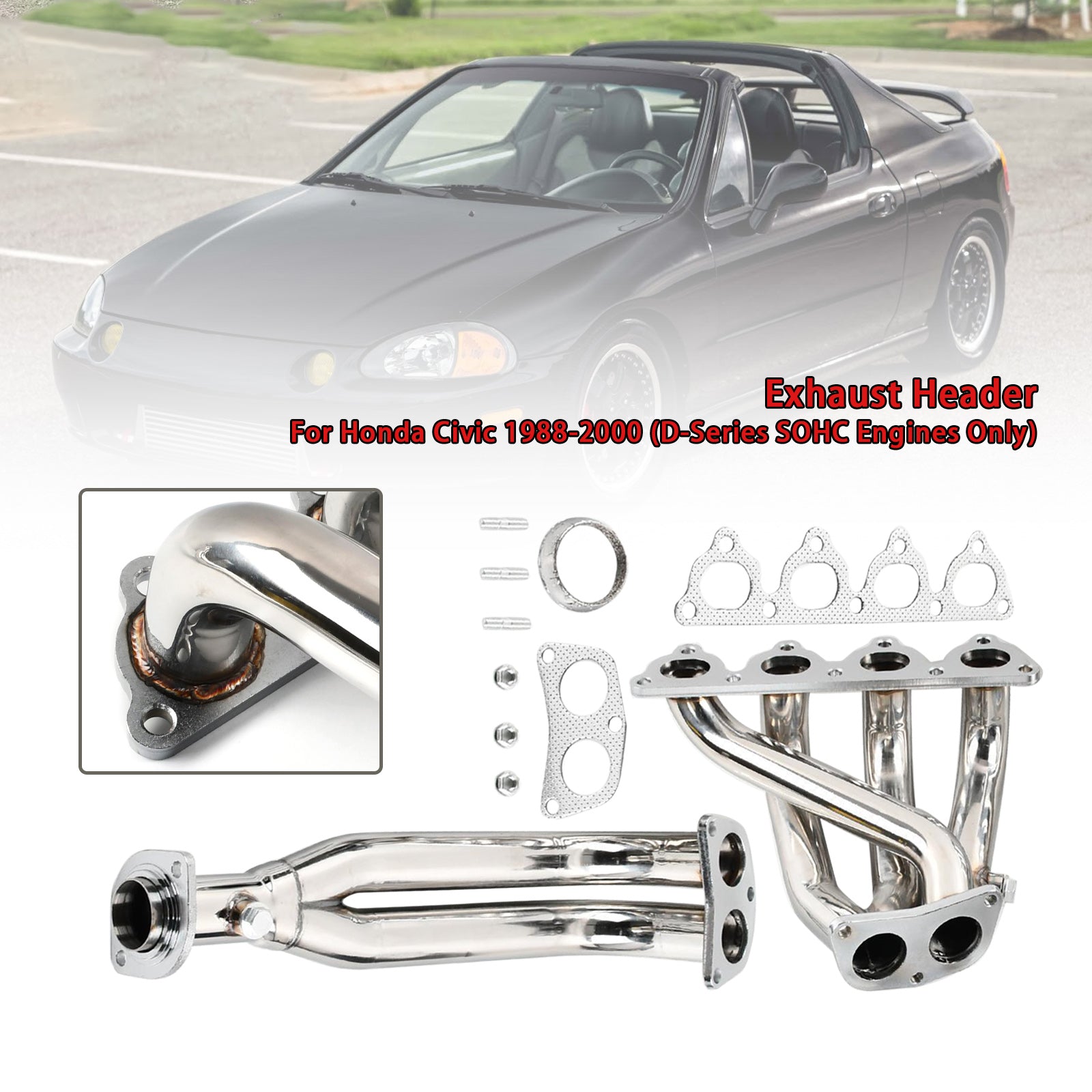Collecteurs d'échappement pour Honda Civic Série D EJ/EG/EH/EK D15 1988-2000