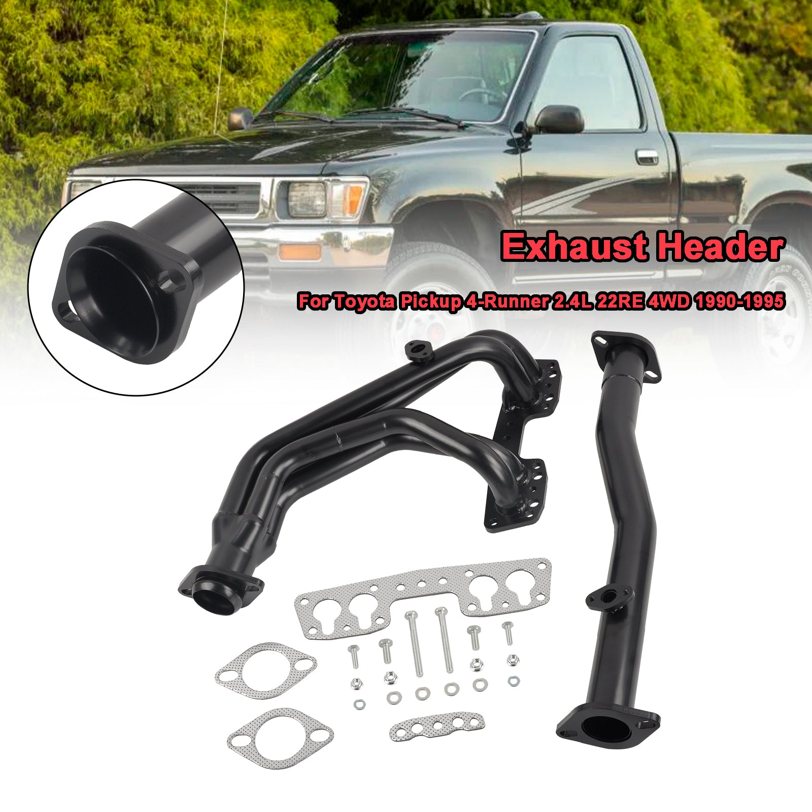 Exhaust Manifold Header Fit Toyota Pickup 4-Runner 2.4L 22RE 4WD 1990-1995