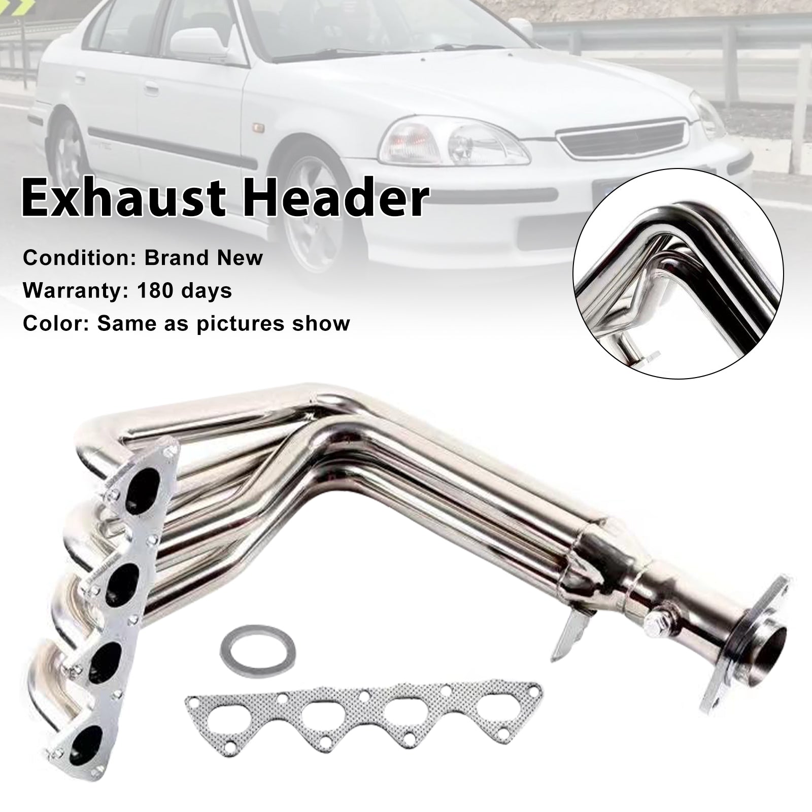 Honda 1994-1997 Civic Del Sol 1.6L 4-1 Stainless Exhaust Manifold Header