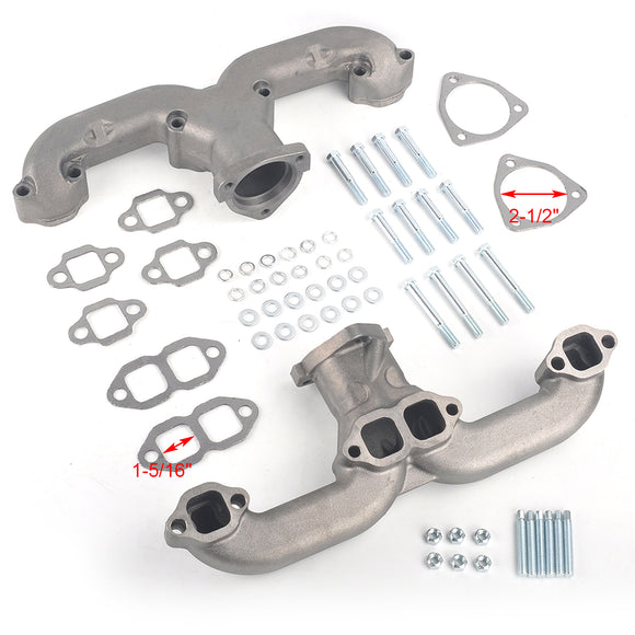 Collecteur d'échappement en fonte pour Chevrolet Small Block SBC 283 305 327 de 1962 à 1963