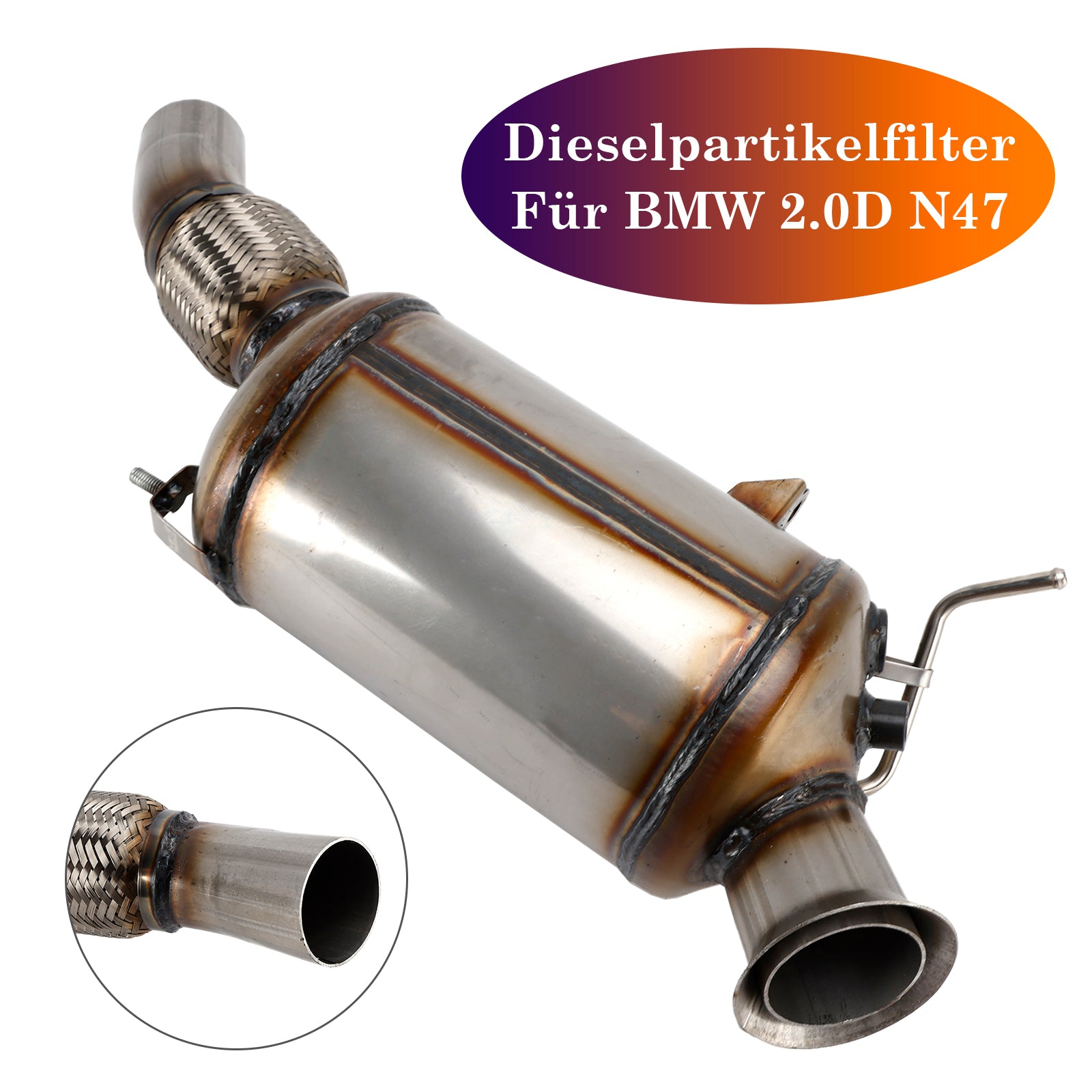 Diesel Particulate Filter DPF for BMW 120d 320d 520d 163bhp 177bhp 184bhp N47 - 0