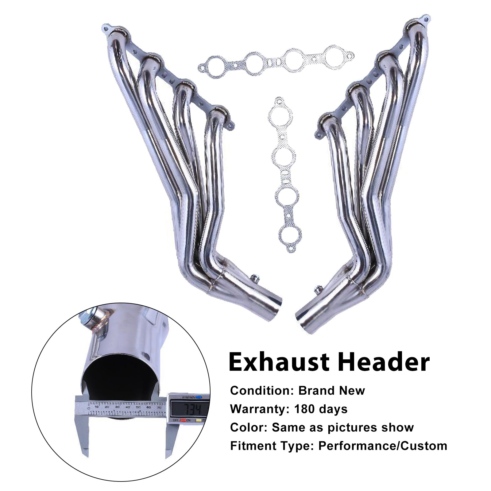 LS6 Long Tube 1-7/8 Exhaust Manifold Header Fit Chevy C10 LS LS1 LS3 LS2