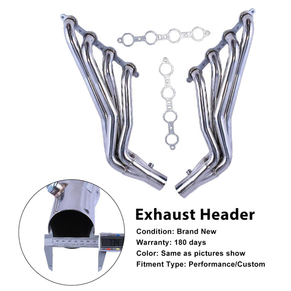 Chevy C10 LS LS1 LS3 LS2 LS6 Long Tube 1-7/8 Exhaust Manifold Header