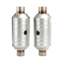Universal 2Pcs 2.5" Inlet & Outlet Catalytic Converter-1