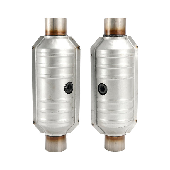 Universal 2Pcs 2.5" Inlet & Outlet Catalytic Converter