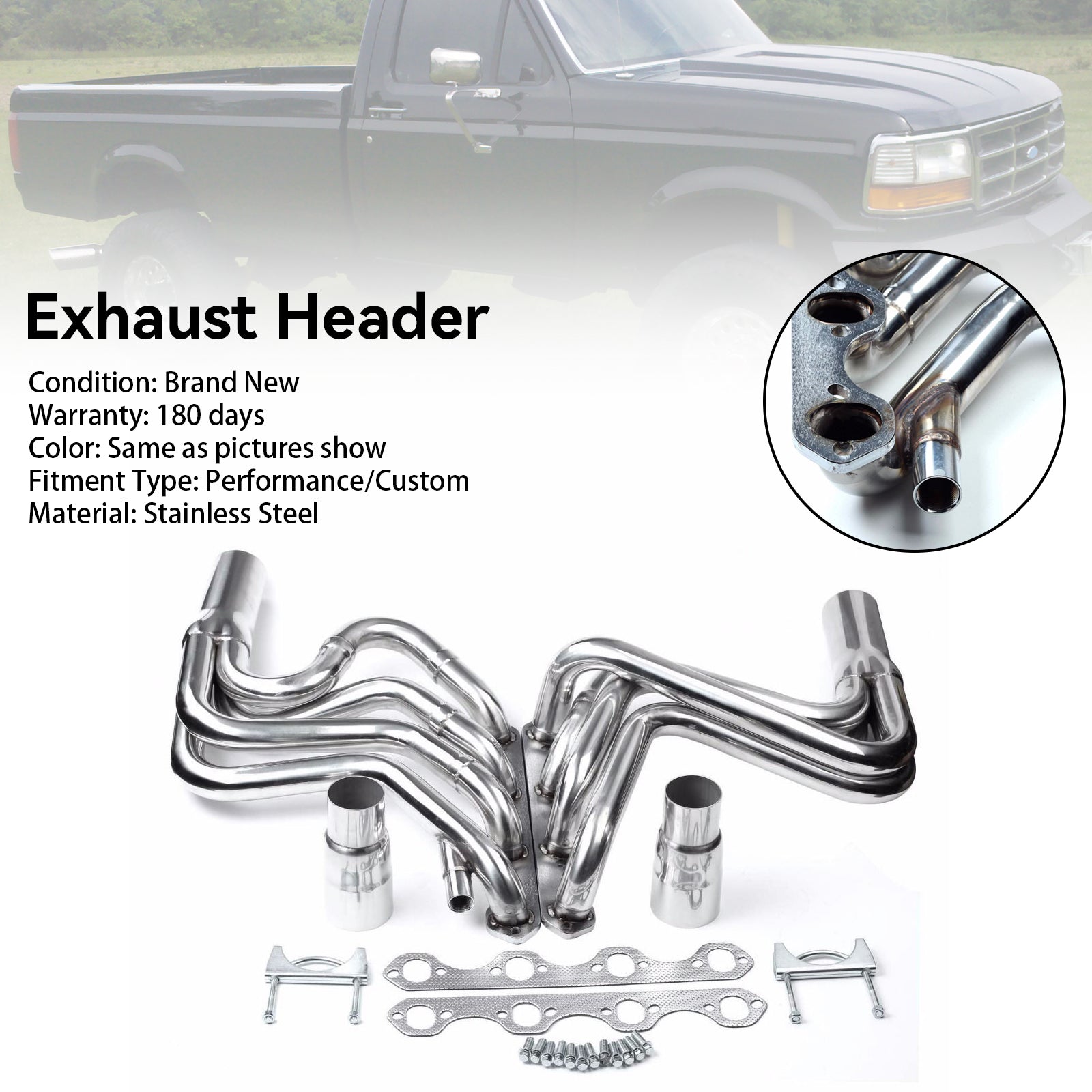 Ford 1987-1996 F150 Pickup Truck 5.8 V8 Exhaust Manifold Header