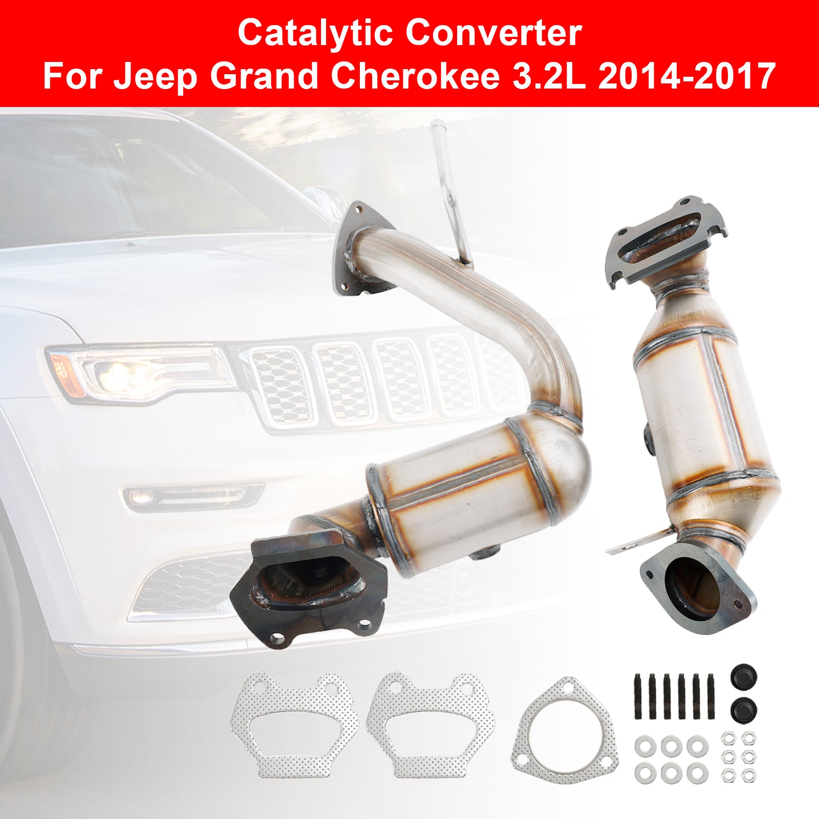 Both Catalytic Converters For Jeep Cherokee 3.2L 2014 2015-2017 - 0