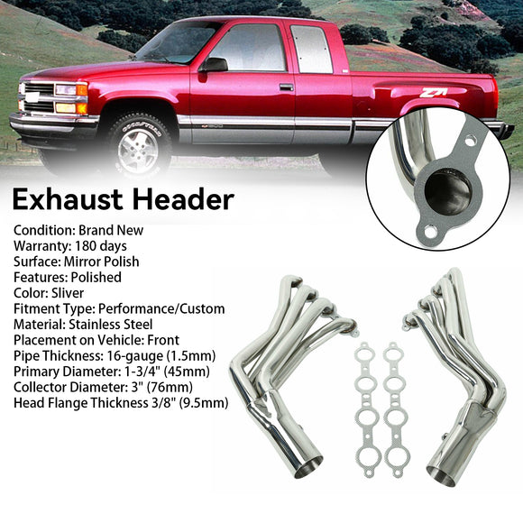 Collecteurs de tubes interchangeables LS 1-3/4" pour camions Chevrolet GMC 1960-1998 2RM