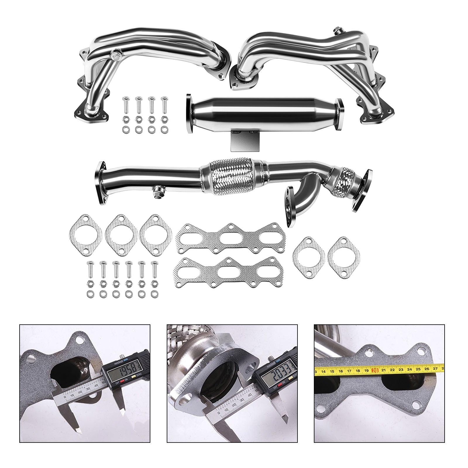 Hyundai 2003 2005-2006 Tiburon 2.7L HDSHT03V6 Stainless Header Exhaust Manifold