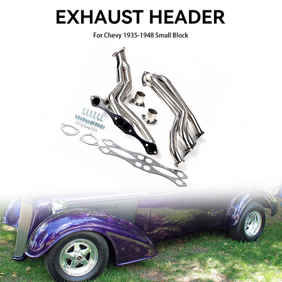 Collecteur d'échappement en acier inoxydable pour petit bloc Chevrolet 1935-1948