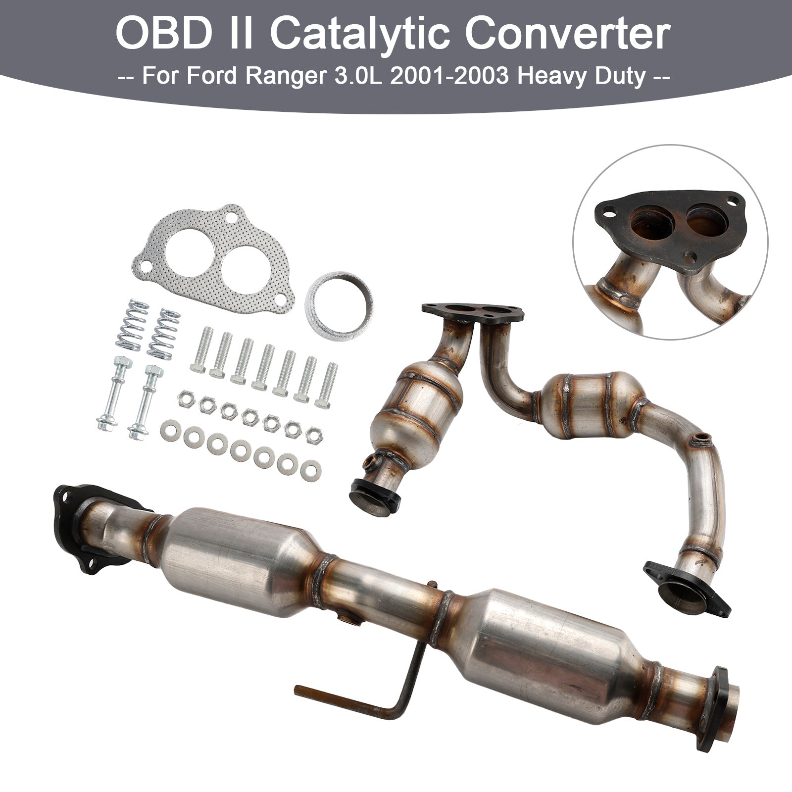 Ford 2001-2003  Ranger 3.0L 4.0L Manifold Catalytic Converters OBDII