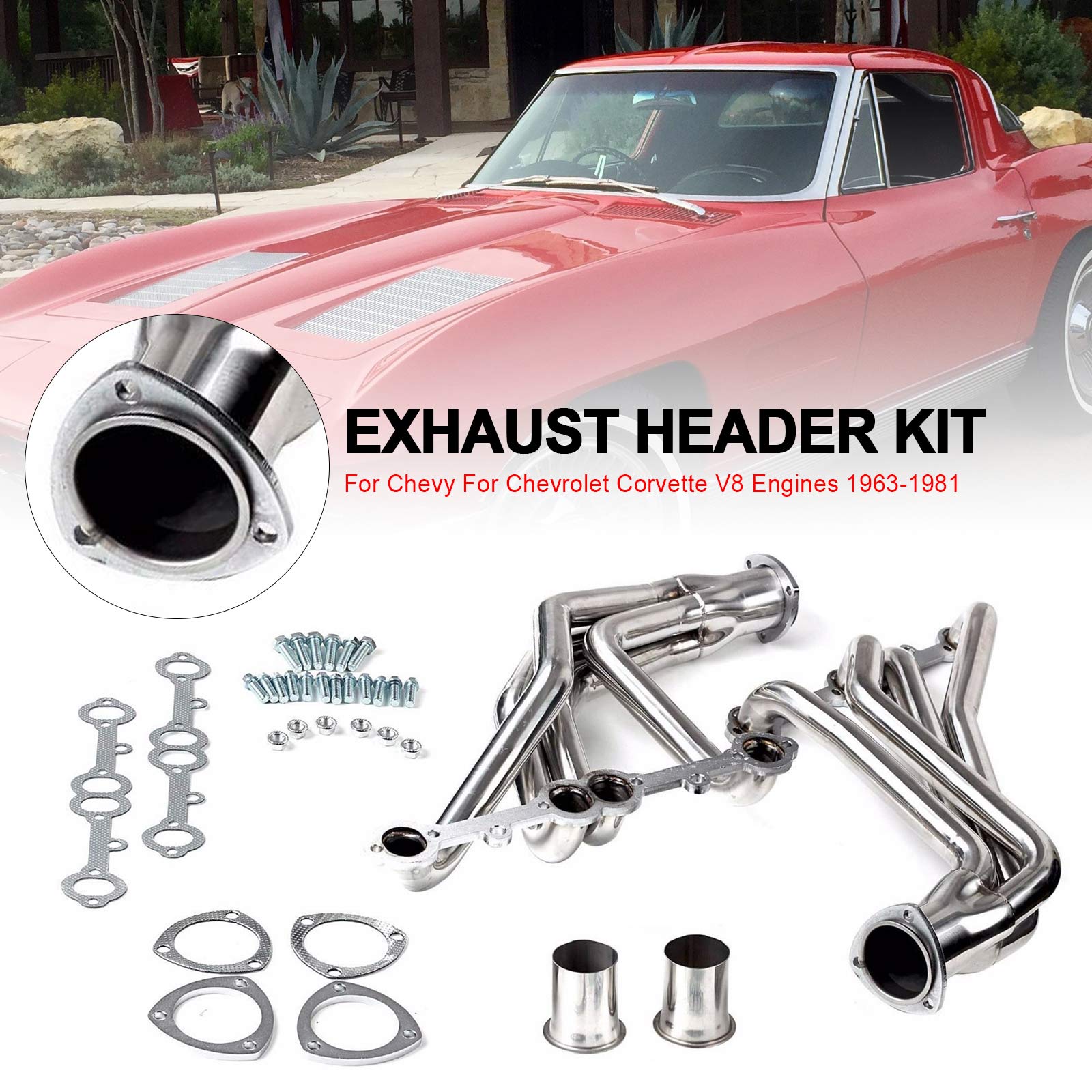 Chevrolet Corvette 1963-1981 V8 Engines Exhaust Manifold Headers