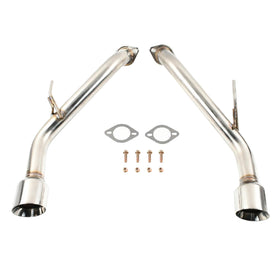 Muffler Axle Back Double Wall Dual Tips Exhaust Pipe for Infiniti Q50 2014-UP - 0