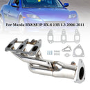 Stainless steel Exhaust Header fit Mazda RX8 RX-8 R3 GT Grand 2004-2011-8