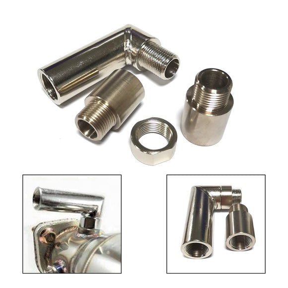 O2 Sauerstoff Spacer Sensor abgewinkelt Extender 90 Grad O2 Bung Verlängerung M18 x 1,5