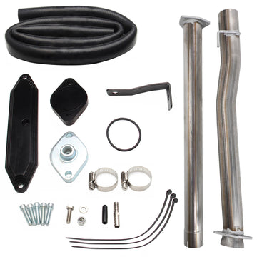 4" Muffler Exhaust Pipe + EGR Delete Kit for 2011-2022 6.7L Ford F-250 F-350 F-450 F-550 Super Duty