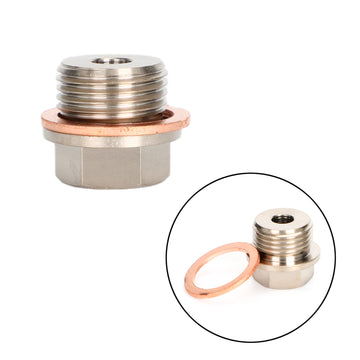 1/8 Inch NPT to M18 x 1.5 Male Pressure Temperature Gauge Sender Adapter - 0