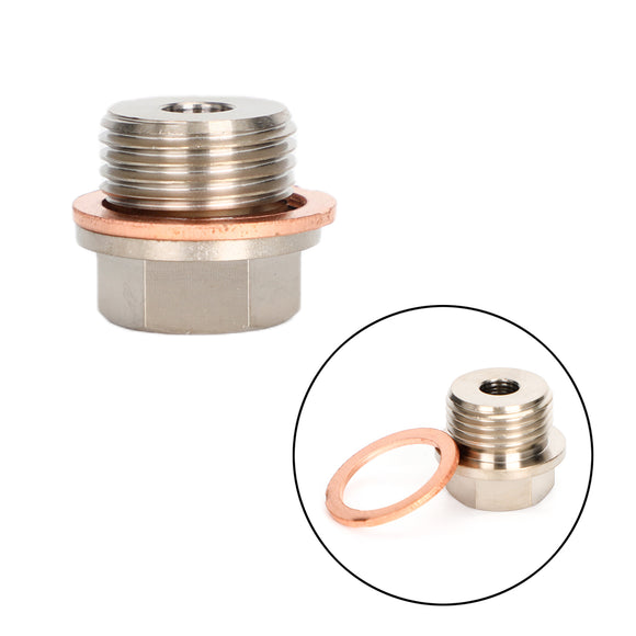 1/8 Inch NPT to M18 x 1.5 Male Pressure Temperature Gauge Sender Adapter