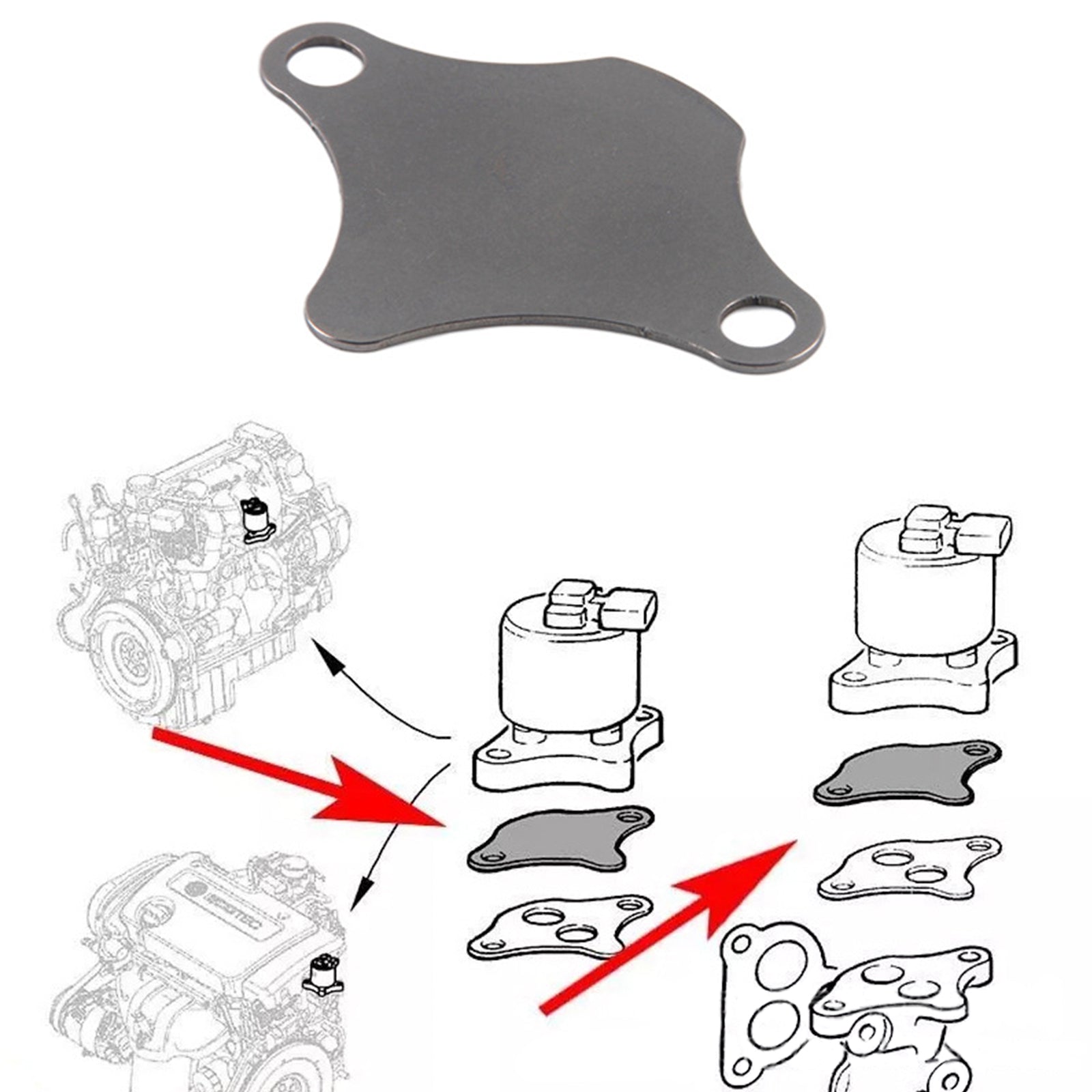 Calibra Frontera Tigra Vectra Zafira Combination Sintra Omega EGR Valve Blank Plate