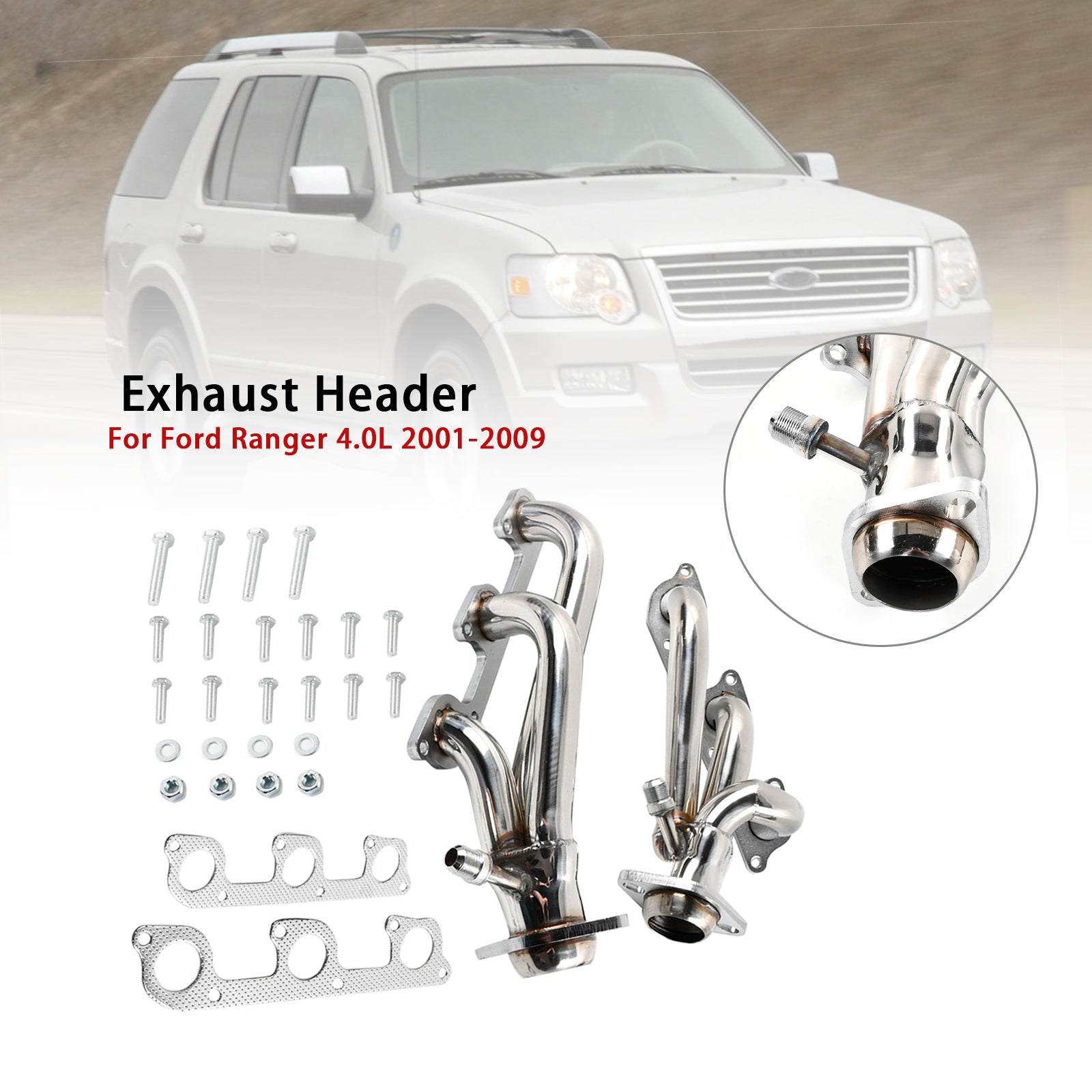 Exhaust Manifold Header Fit Ford Explorer 1998-2009 Fit Ranger 2001-2009 4.0L