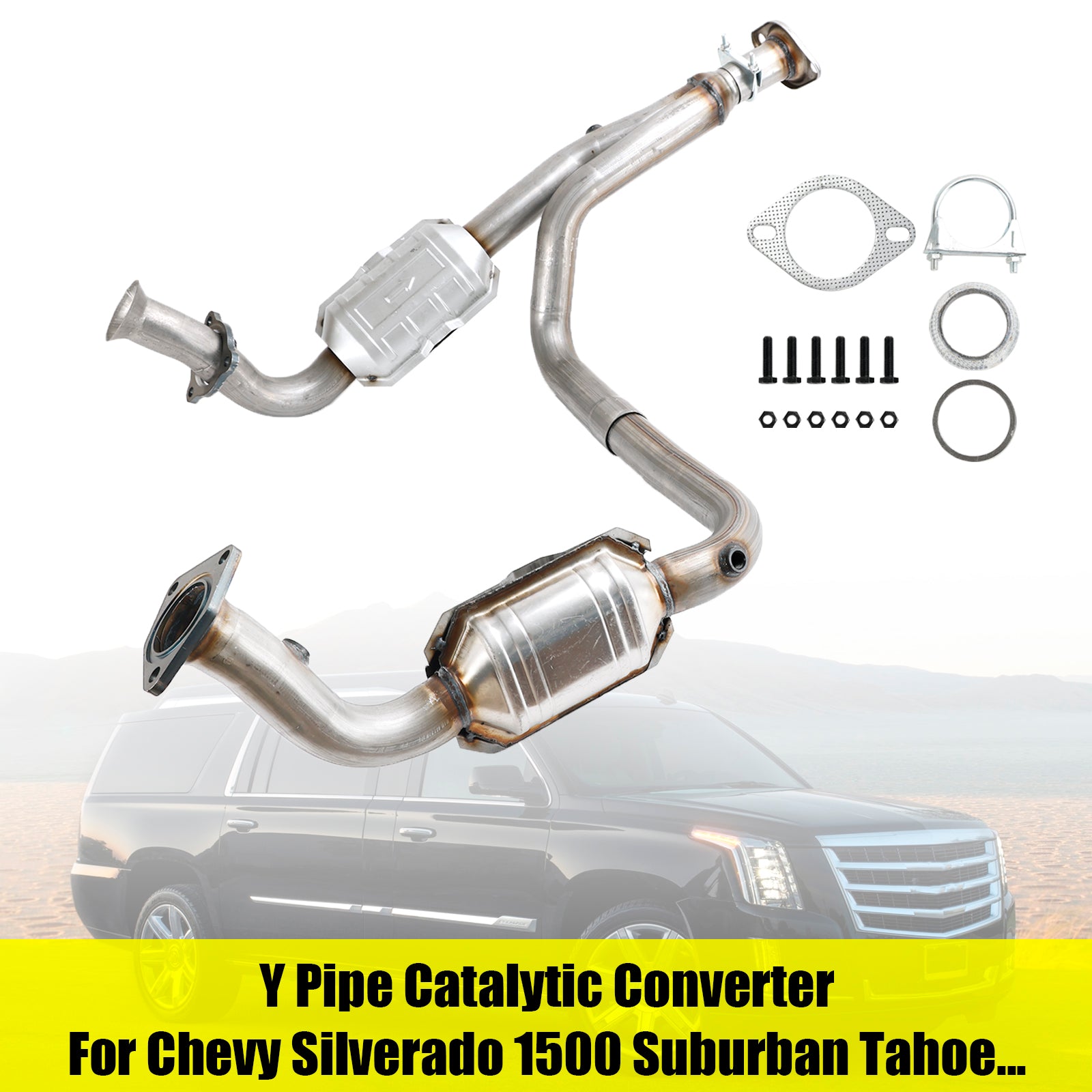 Y Pipe Catalytic Converter For Chevy Silverado 1500 Suburban Tahoe 2000-2006