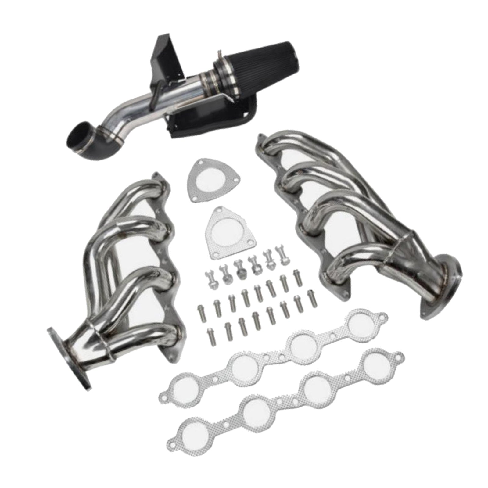 Air Intake Exhaust Header Fit Chevy Fit GMC Avalanche Silverado 2000-2006 V8