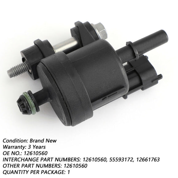 Solénoïde de soupape de purge de cartouche de vapeur Buick Cadillac Chevrolet Enclave 3,6 L